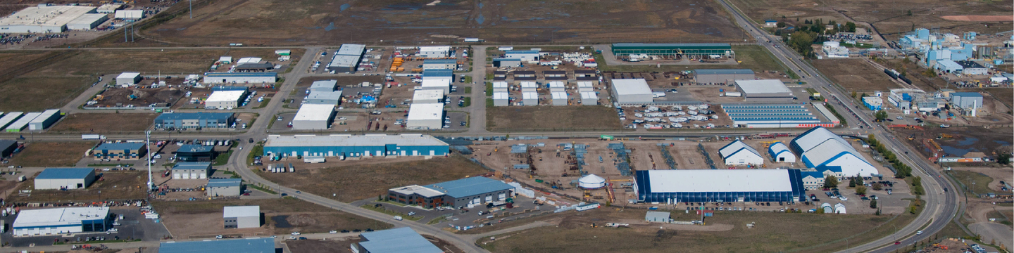 Aerial image of industrial park