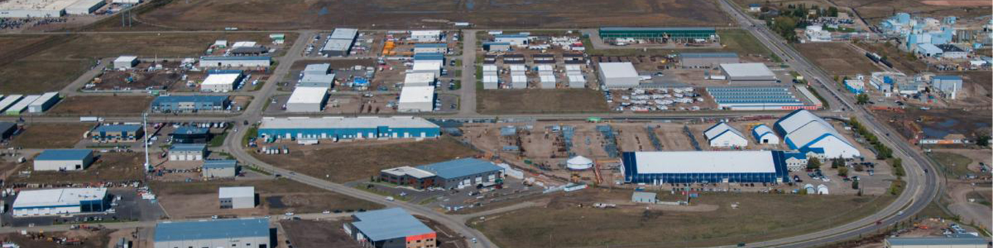 Aerial image of industrial sector