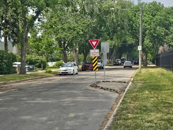 Pinch Point on Residential Street